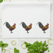 放射雄鶏 キッチンタオル (折り畳み)