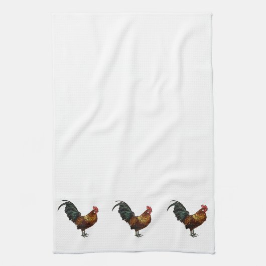 放射雄鶏 キッチンタオル (縦)