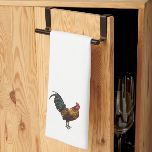 放射雄鶏 キッチンタオル (三つ折り)