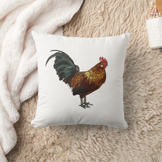放射雄鶏 クッション (ブランケット)