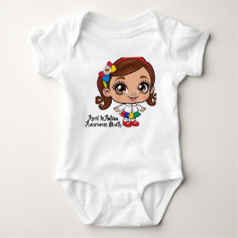 「放射霊:小さな女の子の祝自閉症 ベビーボディスーツ