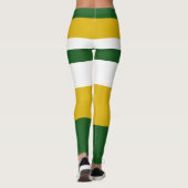 放射(白、黄、緑ストライプの) レギンス (裏面)