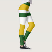 放射(白、黄、緑ストライプの) レギンス (右)
