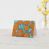 放射Ranunculusのメッセージカード カード (黄色い花)