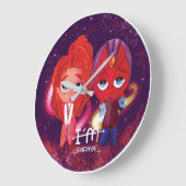 放映時間 ラージ壁時計 (傾斜)