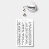 放棄されたすべての憲法上の権利はどれも実施しませんでした バッジ (Back with Retractable)