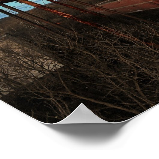 放棄されたウイスキー蒸留所リンフィールドPA ポスター (角)