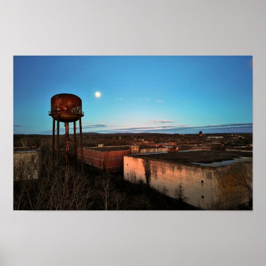 放棄されたウイスキー蒸留所リンフィールドPA ポスター (正面)