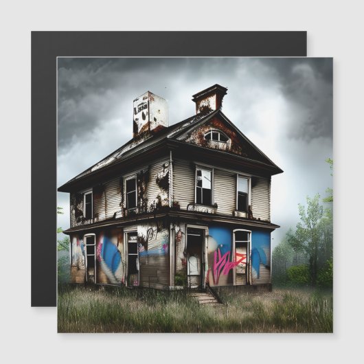 放棄されたオールドハウススプレーグ絵を描ラフィティ (正面/裏面)