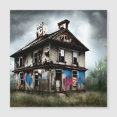 放棄されたオールドハウススプレーグ絵を描ラフィティ (正面)