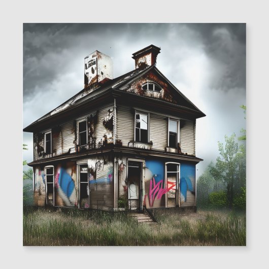 放棄されたオールドハウススプレーグ絵を描ラフィティ (正面)