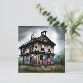 放棄されたオールドハウススプレーグ絵を描ラフィティ カード (スタンド正面)