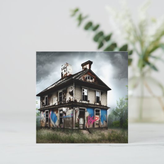 放棄されたオールドハウススプレーグ絵を描ラフィティ カード (スタンド正面)