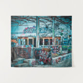 放棄されたグラフィティ失ったアートプレイスアートタペストリー タペストリー (正面(横))