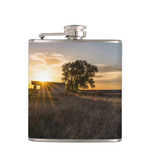 放棄されたシェッドコロラドサンセットフラスコ フラスク (正面)