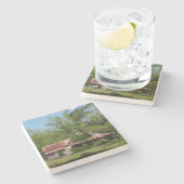 放棄されたハウスインジョージアスクエアコースター ストーンコースター (横)