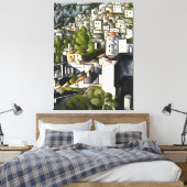 放棄されたハウスオブカヤコイ抽象芸術アート キャンバスプリント (インサイチュ (寝室))