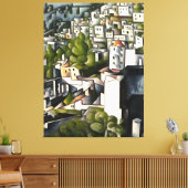 放棄されたハウスオブカヤコイ抽象芸術アート キャンバスプリント (インサイチュ (リビング))