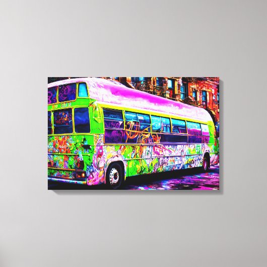 放棄されたバス通りアート キャンバスプリント (正面)