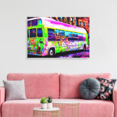 放棄されたバス通りアート キャンバスプリント (インサイチュ (リビング))