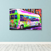 放棄されたバス通りアート キャンバスプリント (インサイチュ (ウッドフロア))