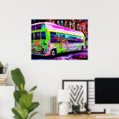 放棄されたバス通りアート ポスター (ホームオフィス)