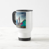 放棄されたビーチカラフル残骸 トラベルマグ (正面左)