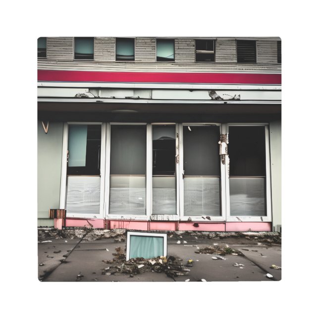 放棄されたホテル失った宇宙デビルズ メタルプリント (正面)