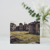 放棄されたポスト黙示録建物 ポストカード (スタンド正面)