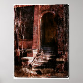 放棄されたレンガとつる植物 ポスター (正面)