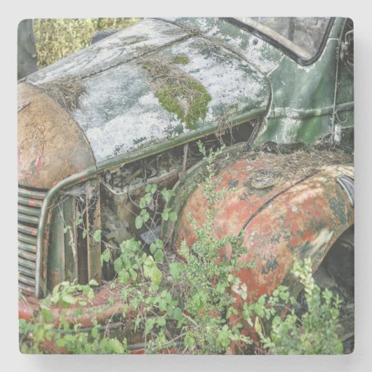 放棄されたヴィンテージトラック ストーンコースター (正面)