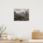 放棄された城のバラガーデン – ヴィンテージアート ポスター (キッチン)