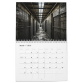 放棄された場所と宇宙AIアート カレンダー (3月 2026)