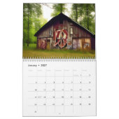 放棄された場所と宇宙AIアート カレンダー (1月 2027)