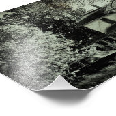 放棄された家と車 フォトプリント            (角)