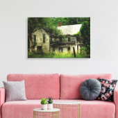 放棄された家 キャンバスプリント (インサイチュ (リビング))