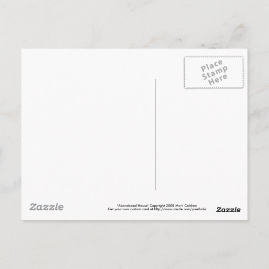 放棄された家 ポストカード (裏面)