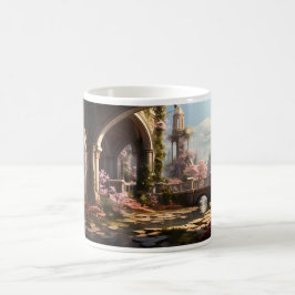 放棄された建物の小さな川 コーヒーマグカップ