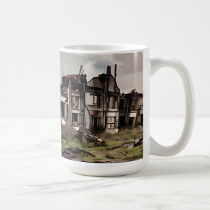 放棄された建物ポストアポカリプス コーヒーマグカップ
