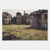放棄された建物ポストアポカリプス ラッピングペーパーシート (正面2)