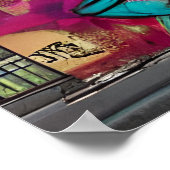 放棄された建物抽象芸術AIアート ポスター (角)