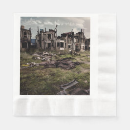 放棄された建物 | Apocalypse破壊後 縁ありランチョンナプキン
