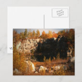 放棄された採石場イン秋はがき ポストカード (正面/裏面)