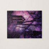 放棄された教会パープルナイトスカイデジタルアート ジグソーパズル (横)