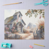 放棄された教会7ティッシュペーパー 薄葉紙 (クラフト)