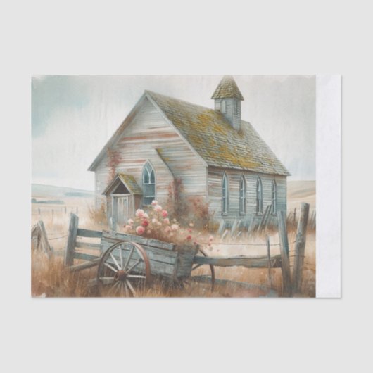 放棄された教会8ティッシュペーパー 薄葉紙 (正面)