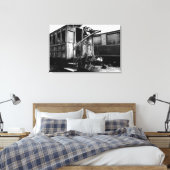 放棄された木製の乗用車ルマスロキャンバス キャンバスプリント (インサイチュ (寝室))