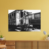 放棄された木製の乗用車ルマスロキャンバス キャンバスプリント (インサイチュ (リビング))