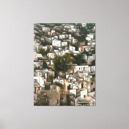 放棄された村のカヤコイフェティイェランドスケープアート キャンバスプリント