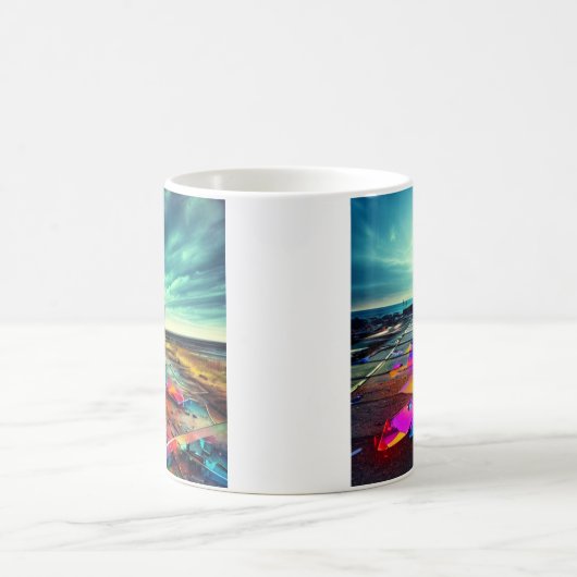 放棄された灯台の残骸 コーヒーマグカップ (中央)